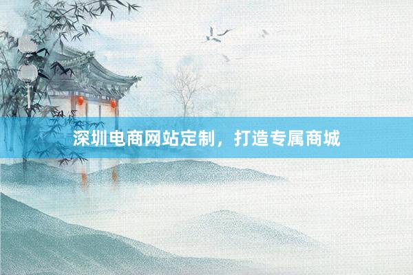 深圳电商网站定制，打造专属商城